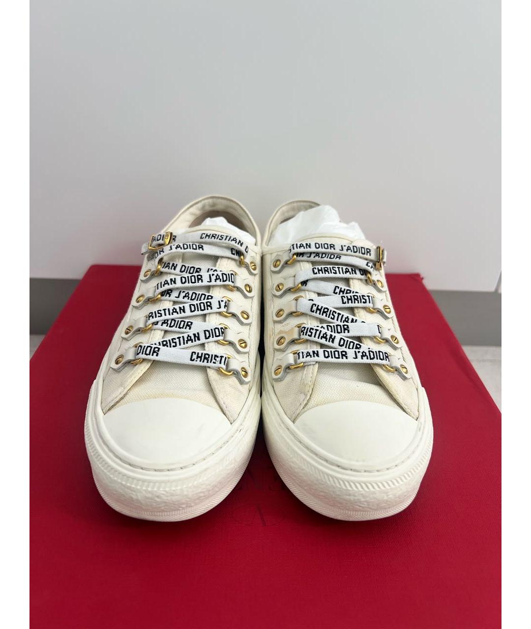 CHRISTIAN DIOR Белые текстильные кеды, фото 8