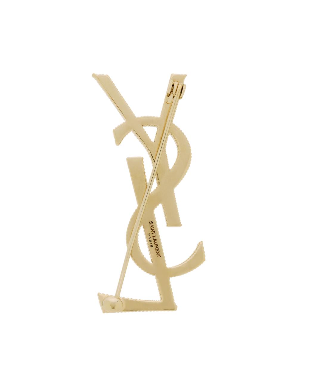 SAINT LAURENT Золотая металлическая булавка / брошь, фото 2