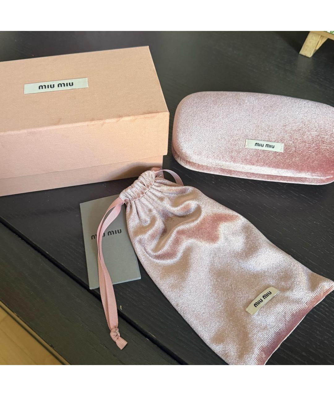 MIU MIU Коричневые пластиковые солнцезащитные очки, фото 5