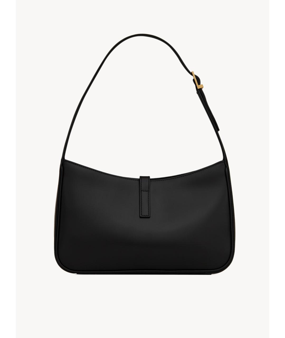 SAINT LAURENT Черная кожаная сумка через плечо, фото 2