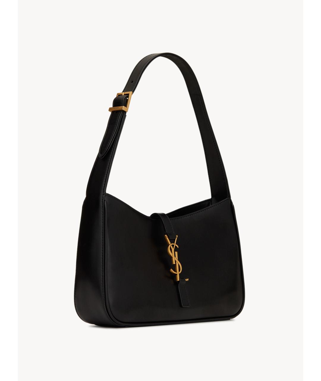 SAINT LAURENT Черная кожаная сумка через плечо, фото 3