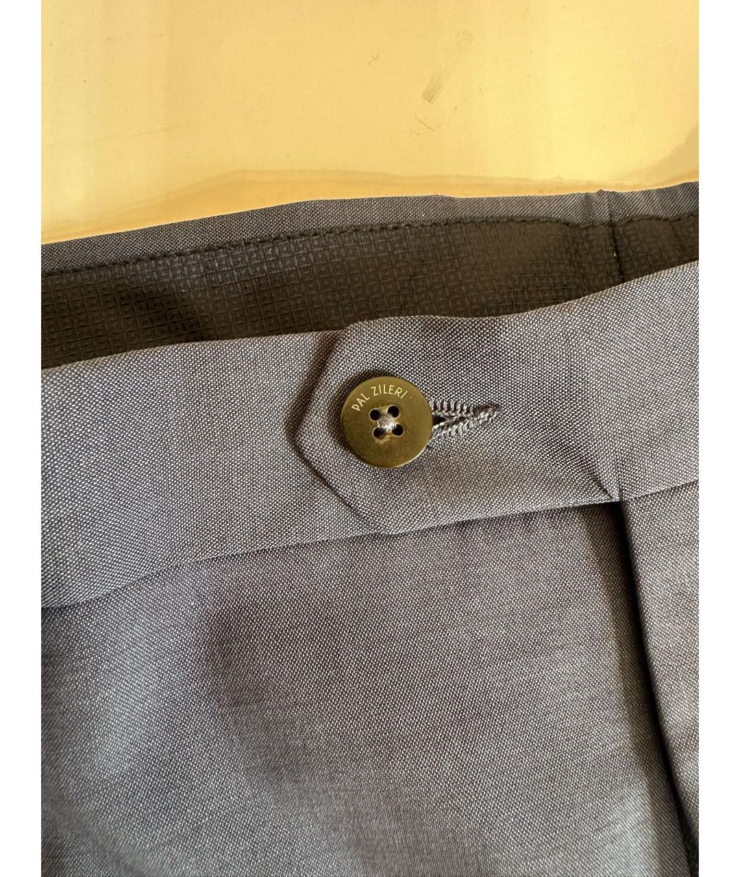 PAL ZILERI Синие шерстяные классические брюки, фото 6