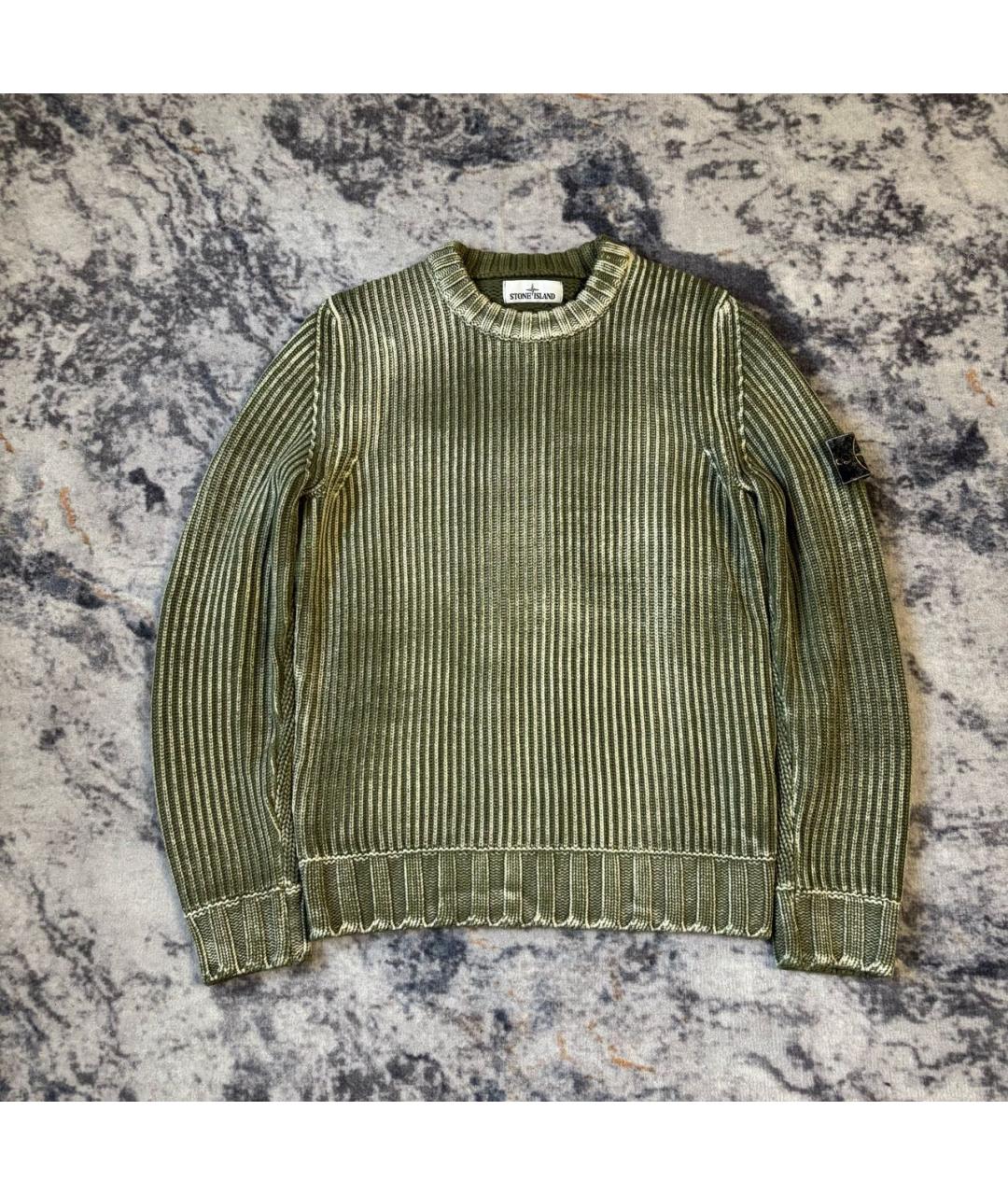 STONE ISLAND Зеленый шерстяной джемпер / свитер, фото 9