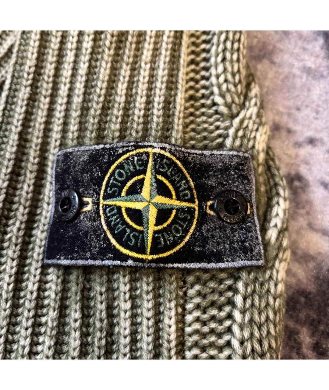 STONE ISLAND Зеленый шерстяной джемпер / свитер, фото 6