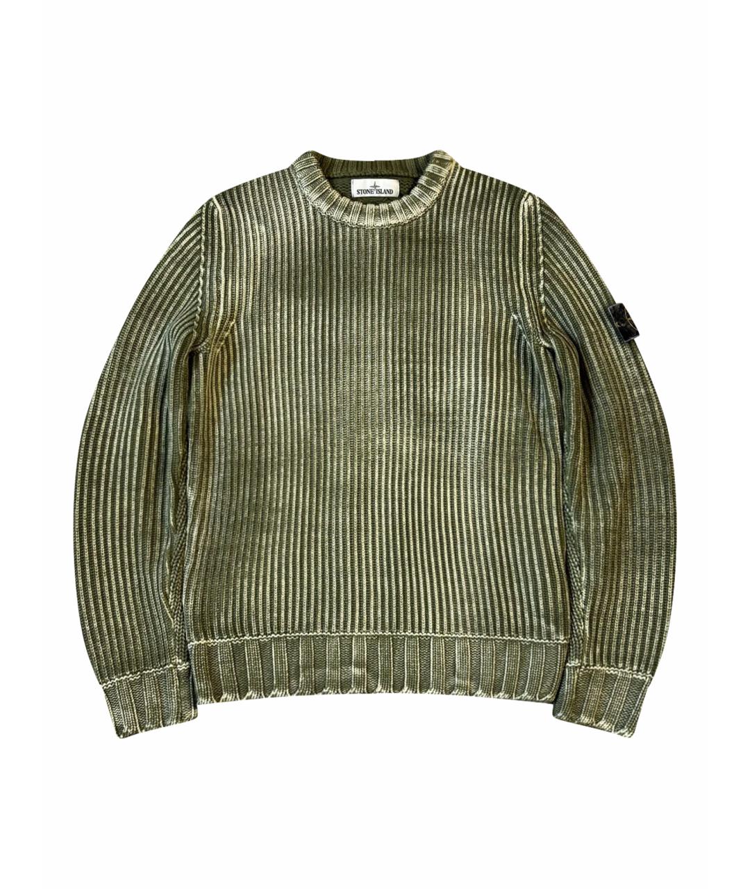 STONE ISLAND Зеленый шерстяной джемпер / свитер, фото 1
