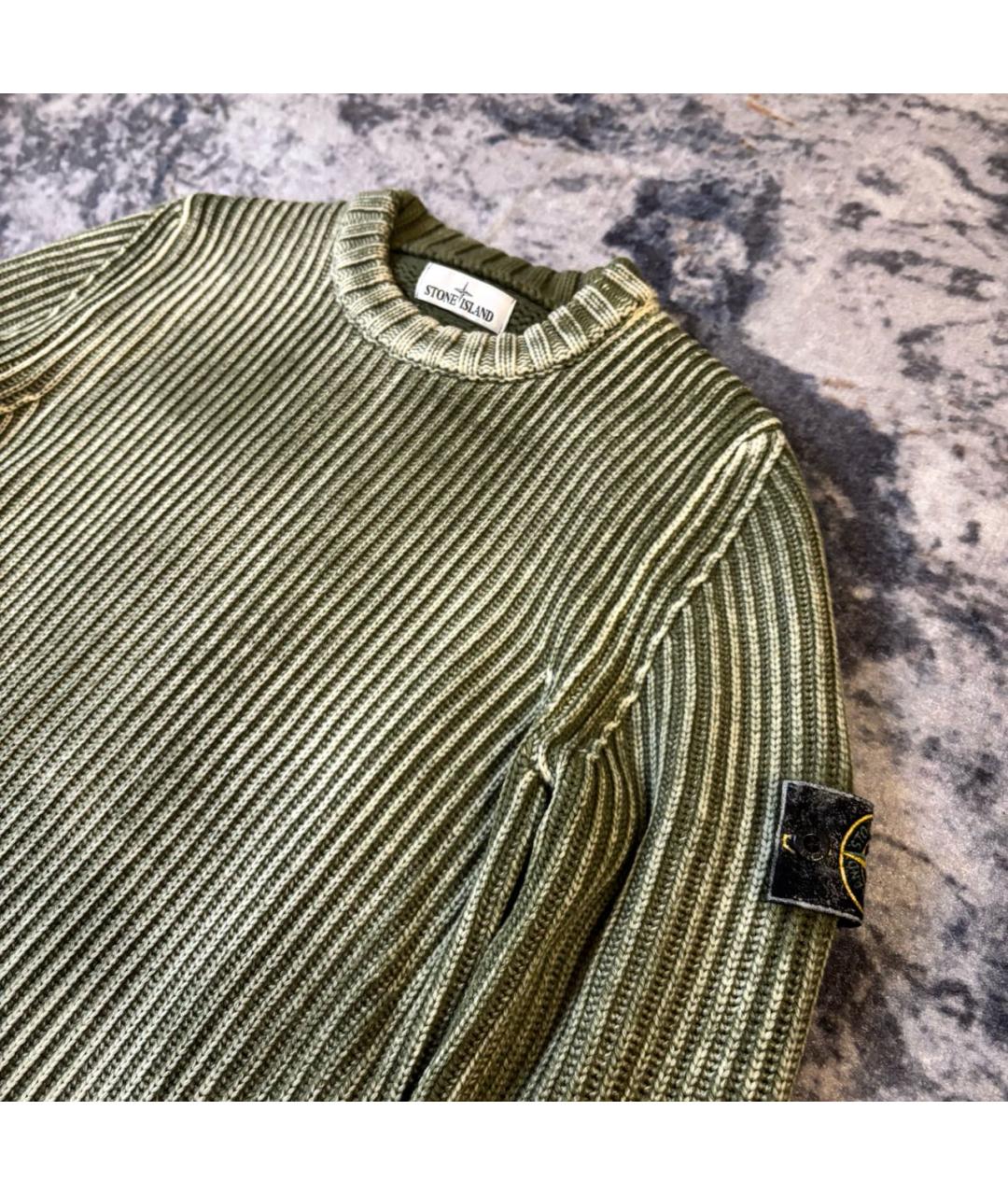 STONE ISLAND Зеленый шерстяной джемпер / свитер, фото 5