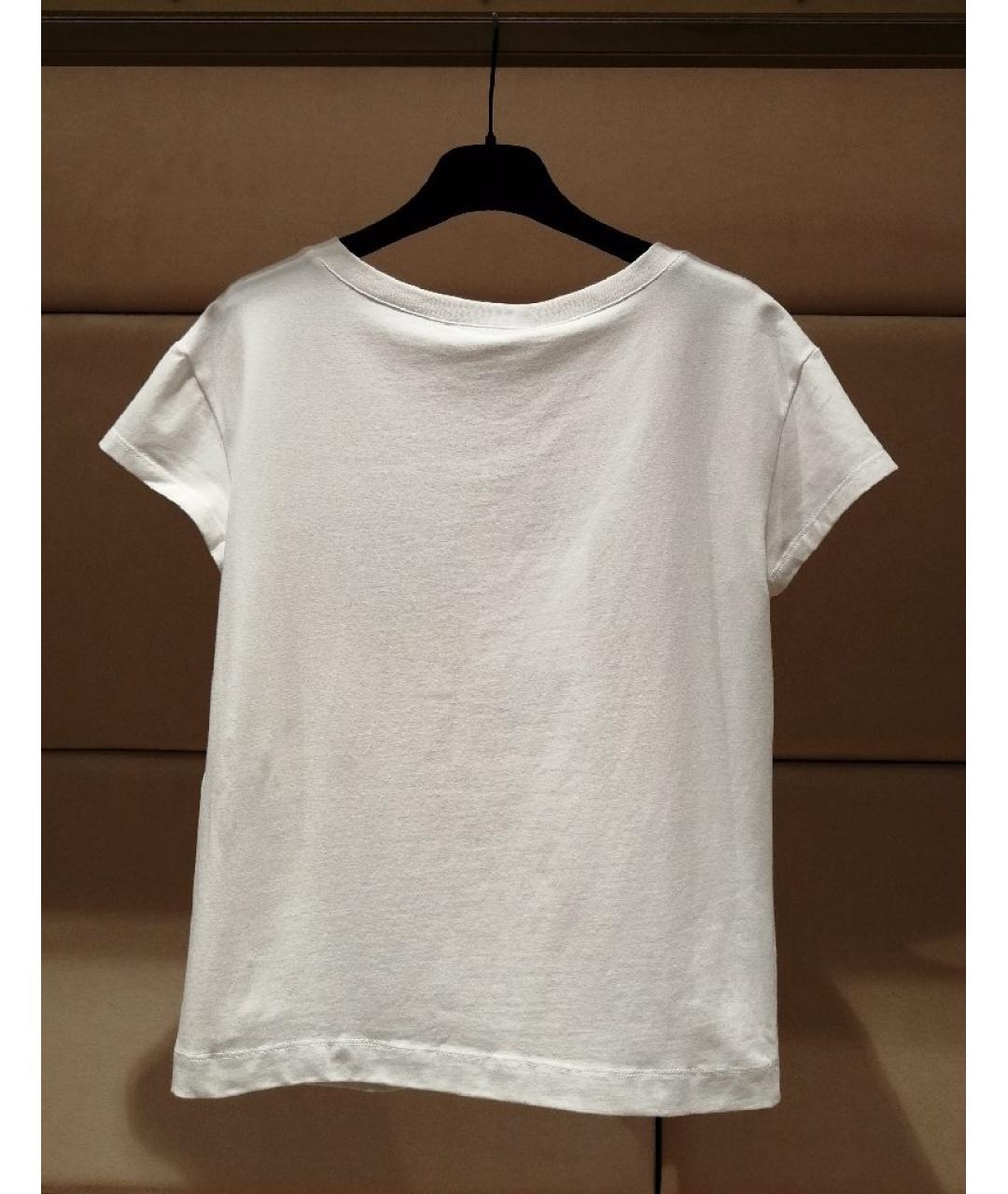 LOVE MOSCHINO Белая хлопковая футболка, фото 2