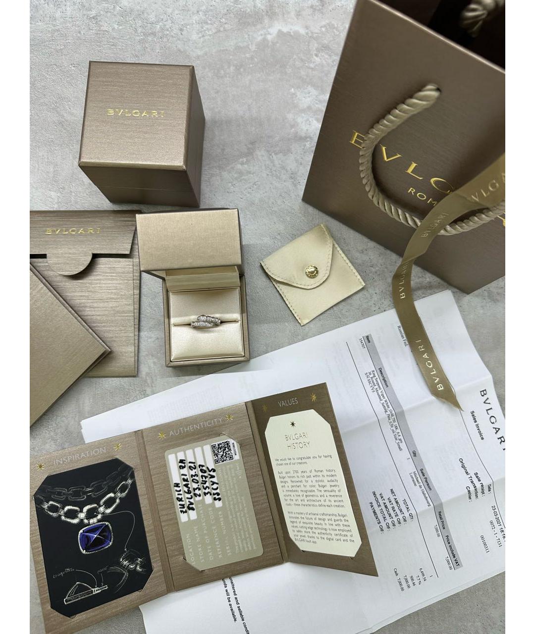 BVLGARI Серебряное кольцо из белого золота, фото 6