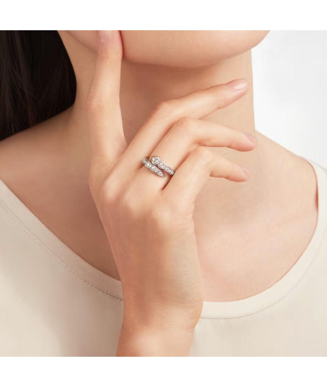 BVLGARI Серебряное кольцо из белого золота, фото 4