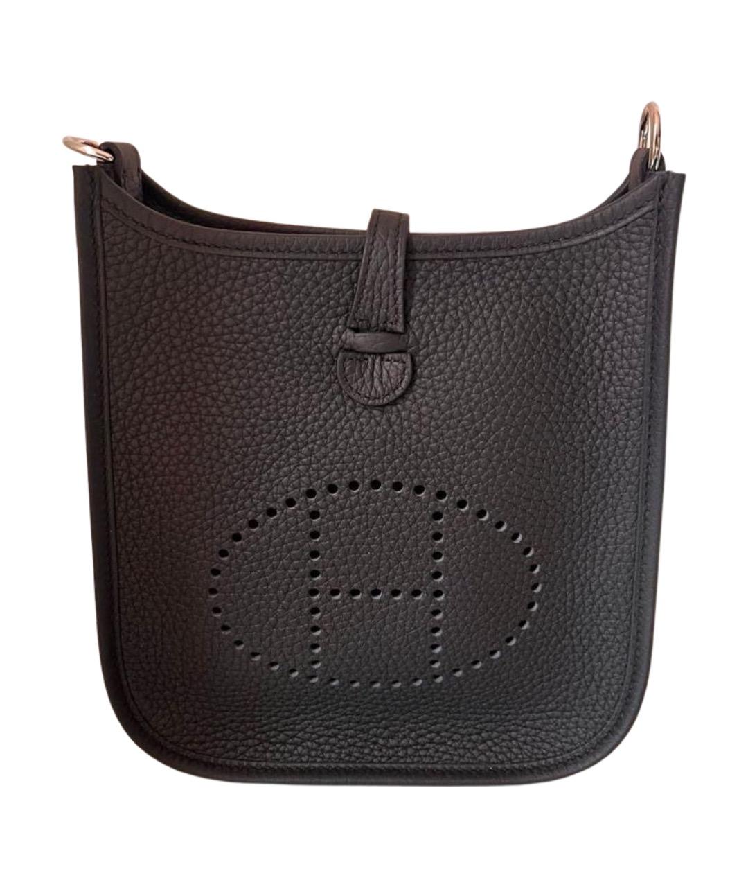 HERMES Черная кожаная сумка через плечо, фото 1