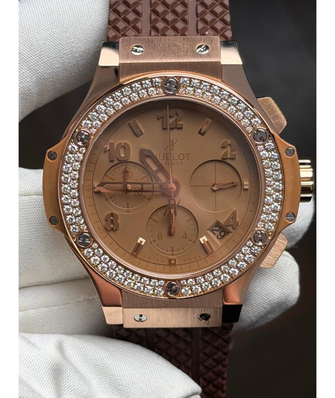 HUBLOT Горчичные часы из розового золота, фото 3