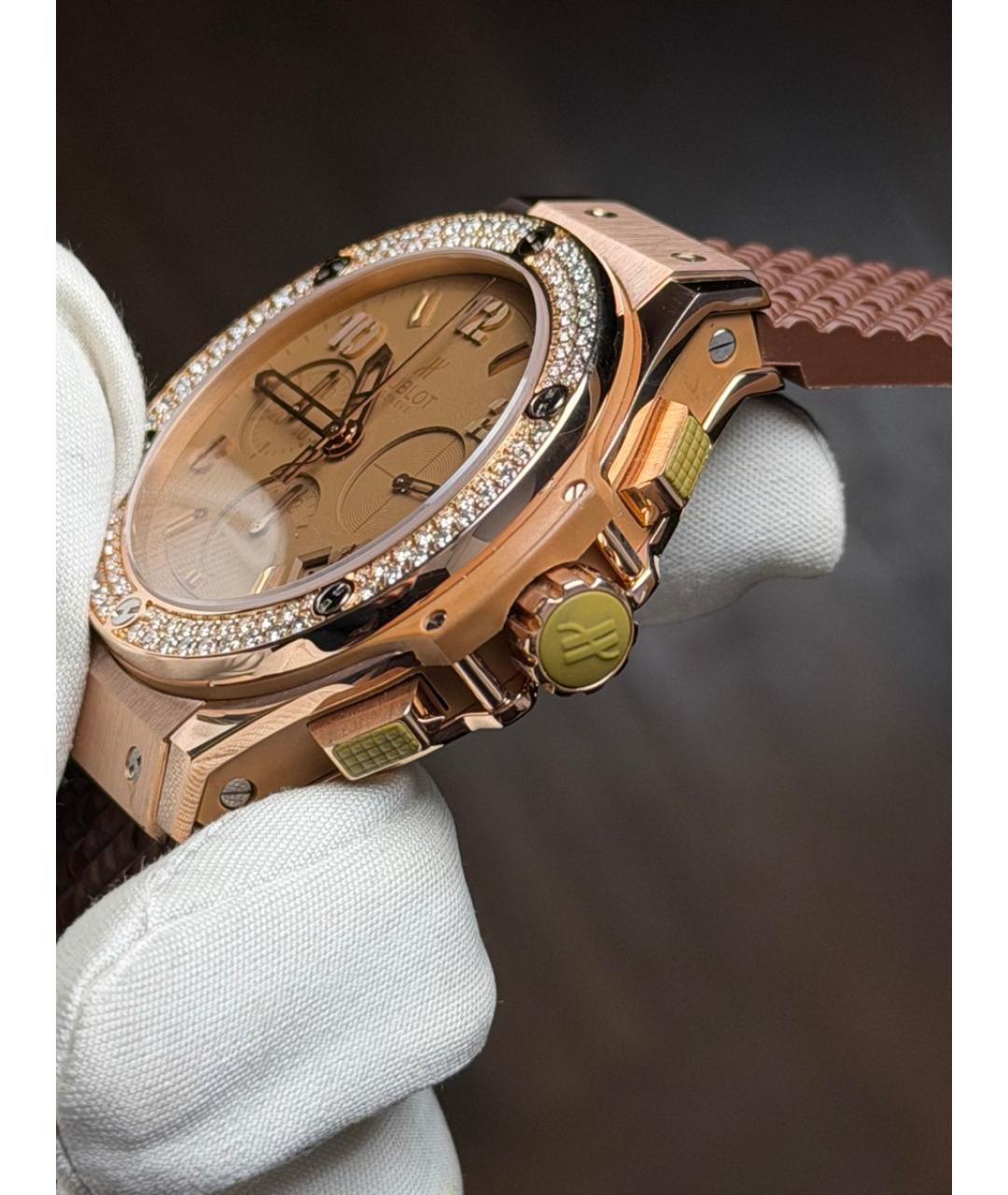 HUBLOT Горчичные часы из розового золота, фото 5