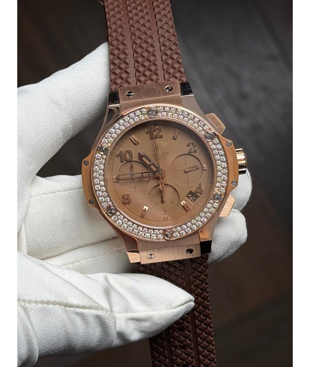 HUBLOT Горчичные часы из розового золота, фото 2