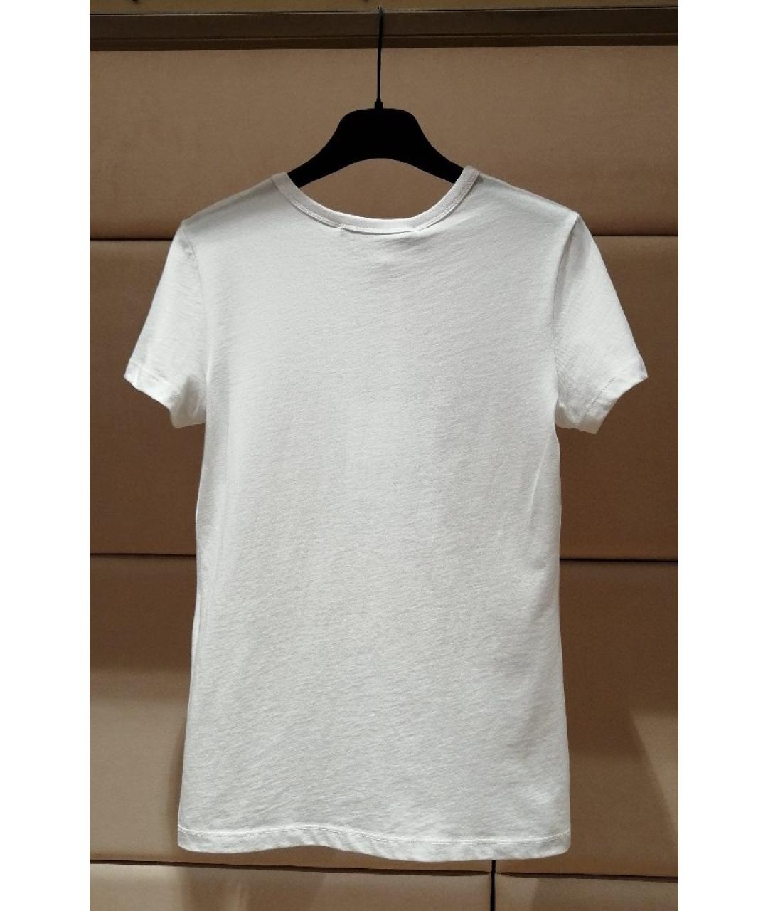 LOVE MOSCHINO Белая хлопковая футболка, фото 2