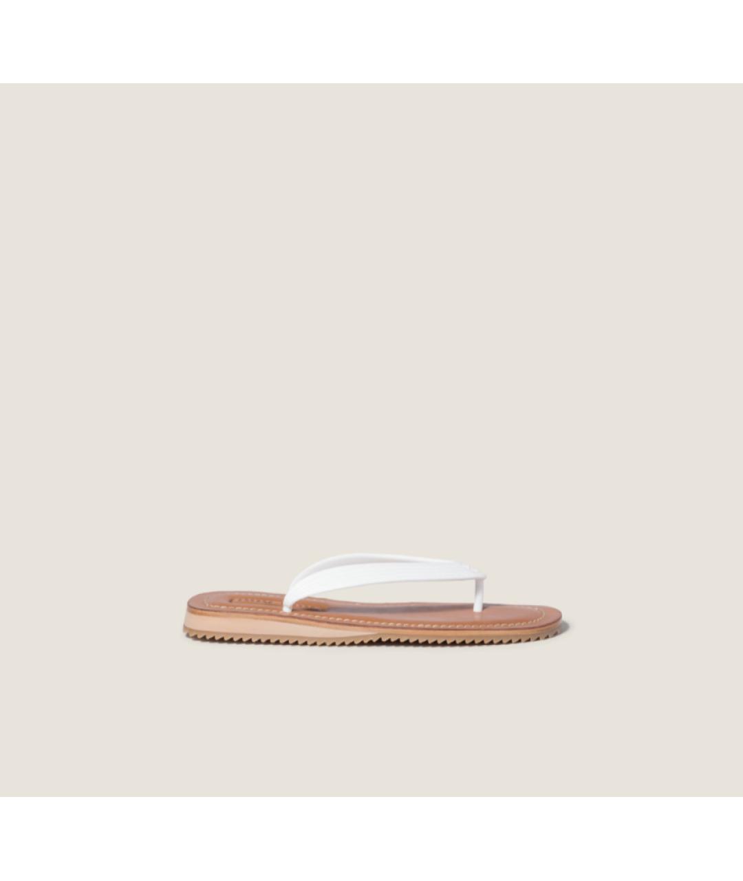MIU MIU Белые резиновые шлепанцы, фото 5