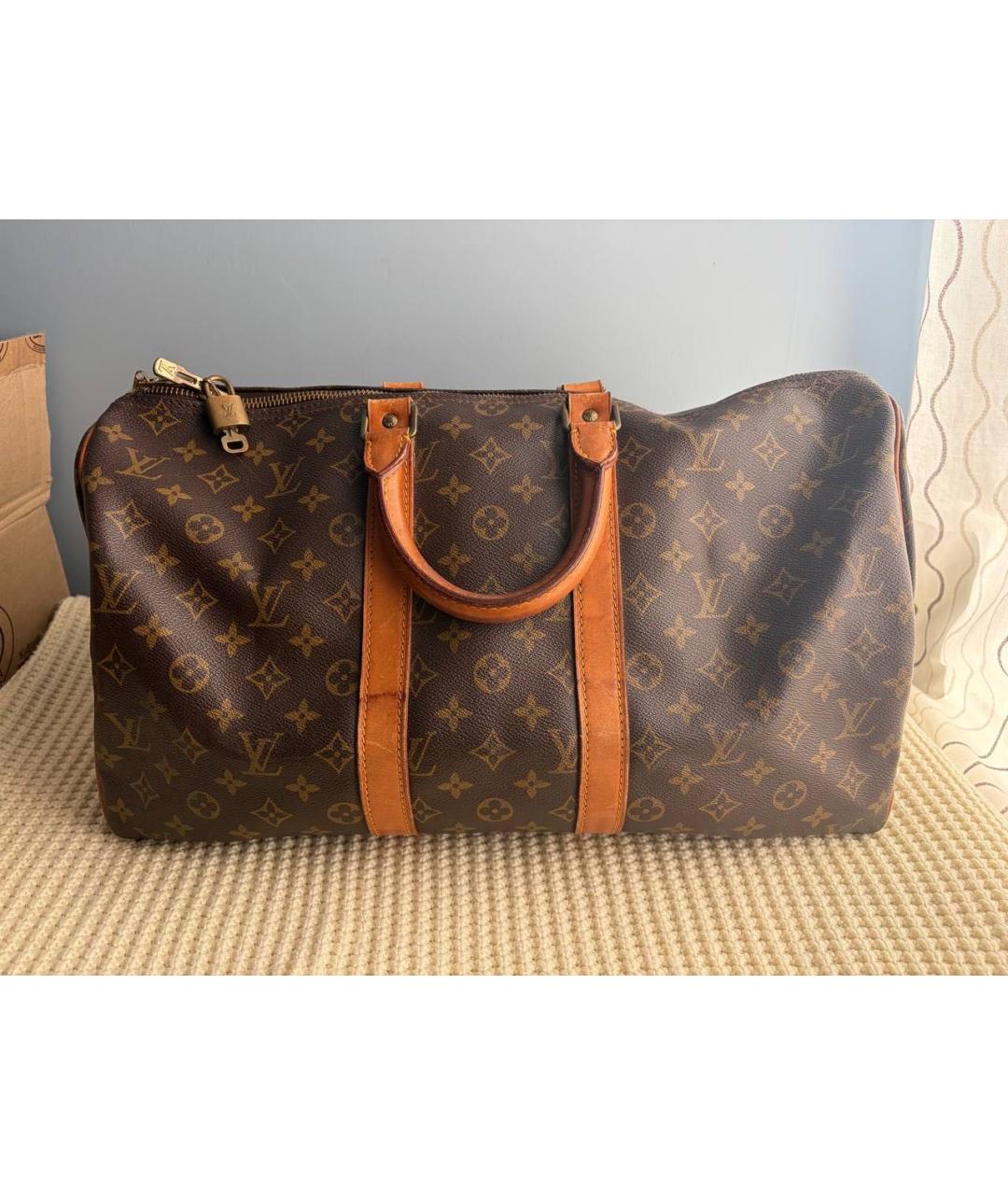 LOUIS VUITTON Коричневая сумка с короткими ручками, фото 9