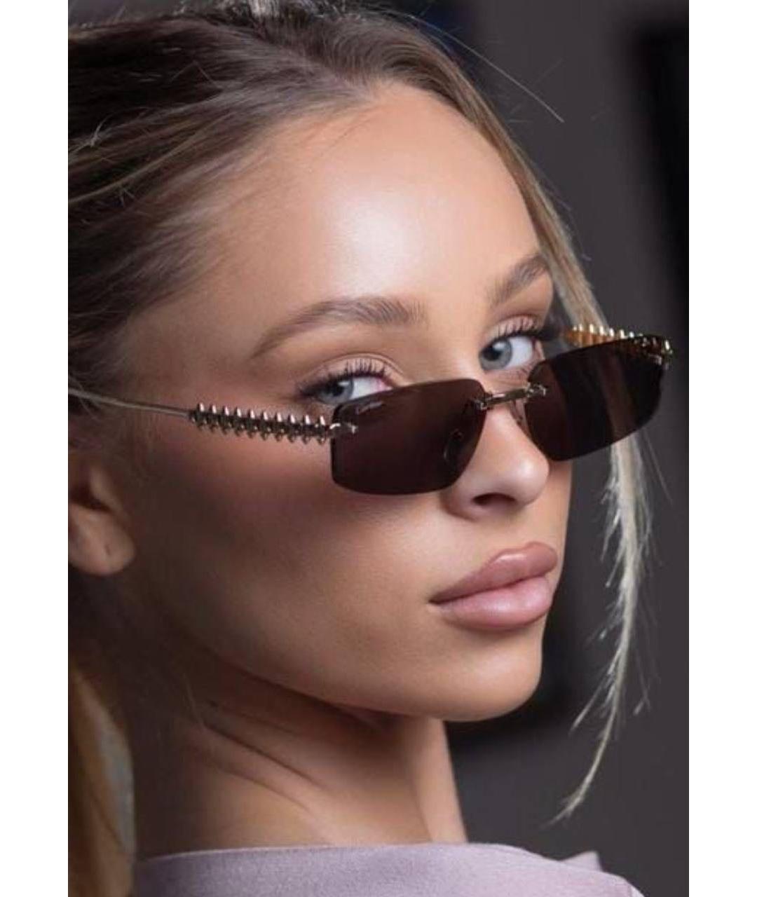 CARTIER Золотые металлические солнцезащитные очки, фото 5