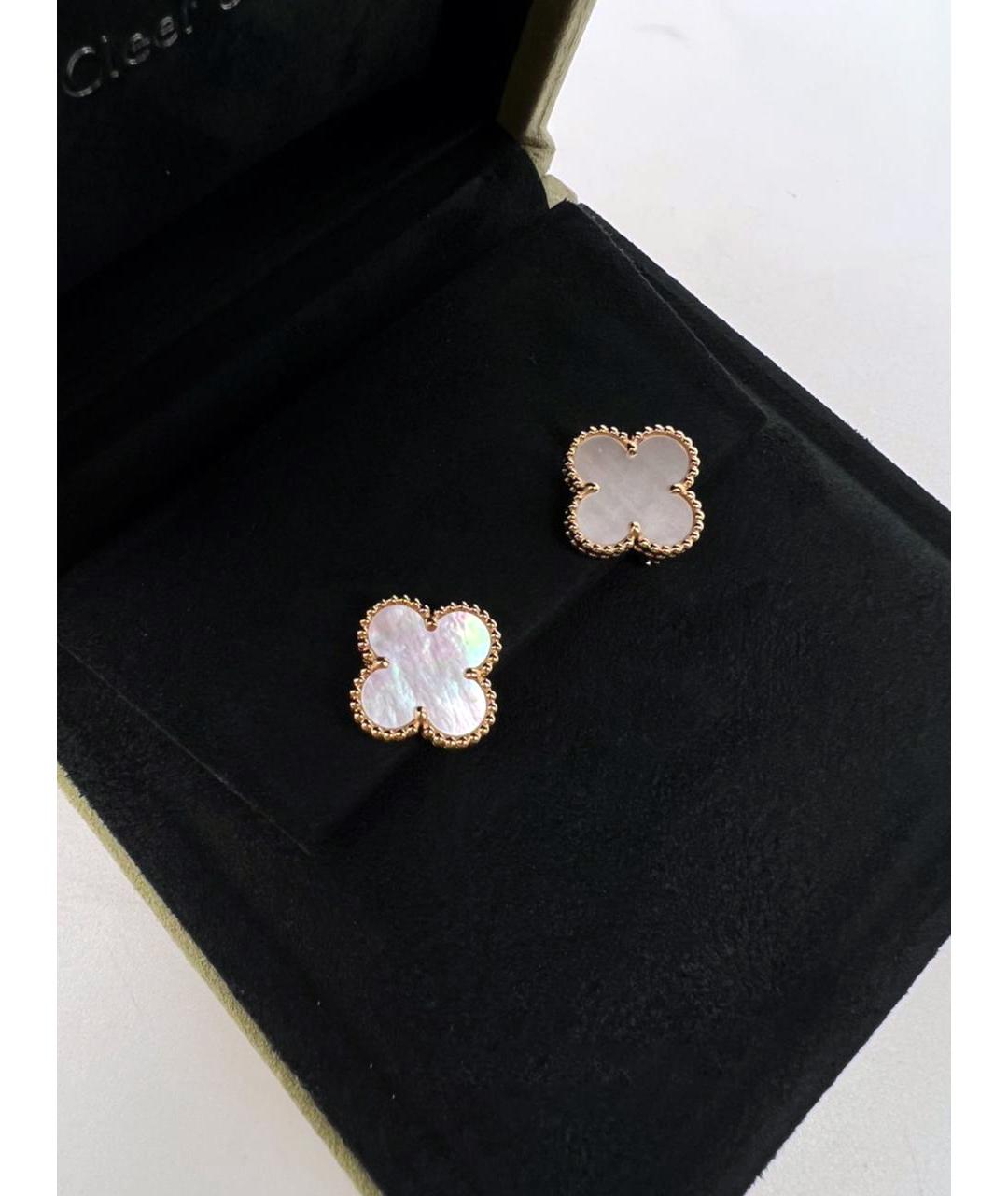 VAN CLEEF & ARPELS Белые серьги из желтого золота, фото 3