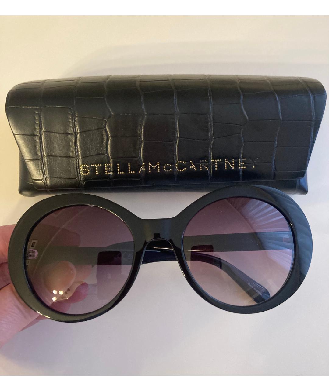 STELLA MCCARTNEY Черные пластиковые солнцезащитные очки, фото 4