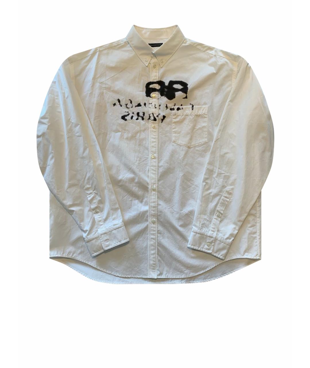 BALENCIAGA Белая хлопковая рубашка, фото 1