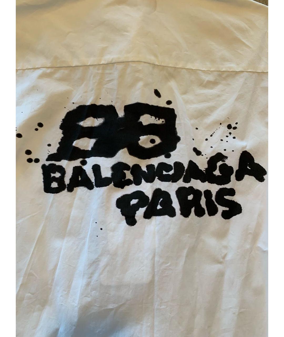 BALENCIAGA Белая хлопковая рубашка, фото 6