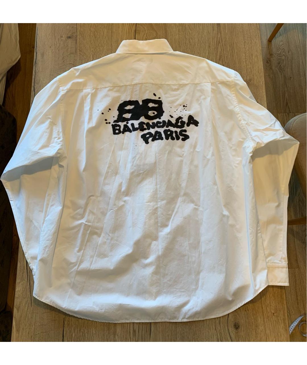 BALENCIAGA Белая хлопковая рубашка, фото 2