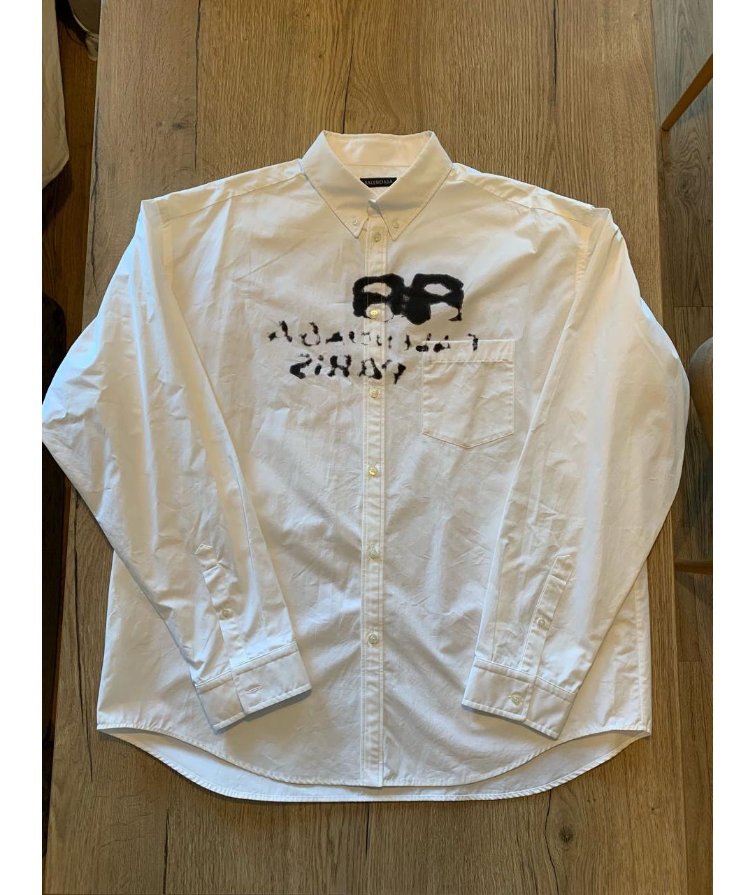 BALENCIAGA Белая хлопковая рубашка, фото 9