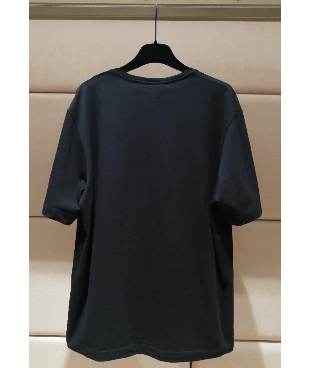 LOVE MOSCHINO Черная хлопковая футболка, фото 2