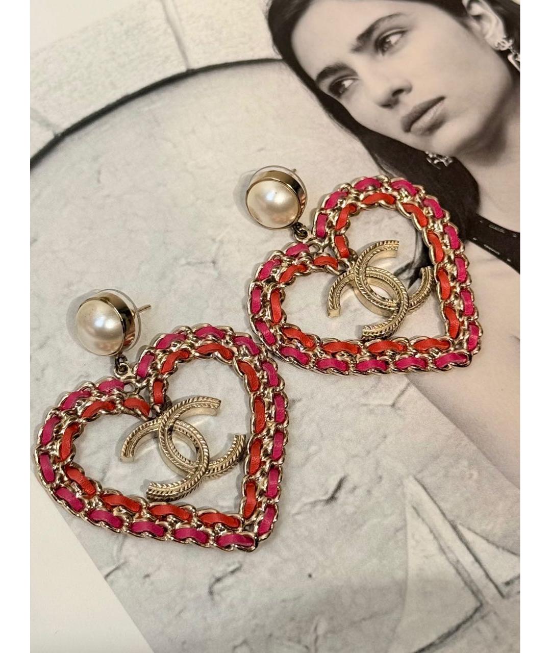 CHANEL Красные серьги, фото 4