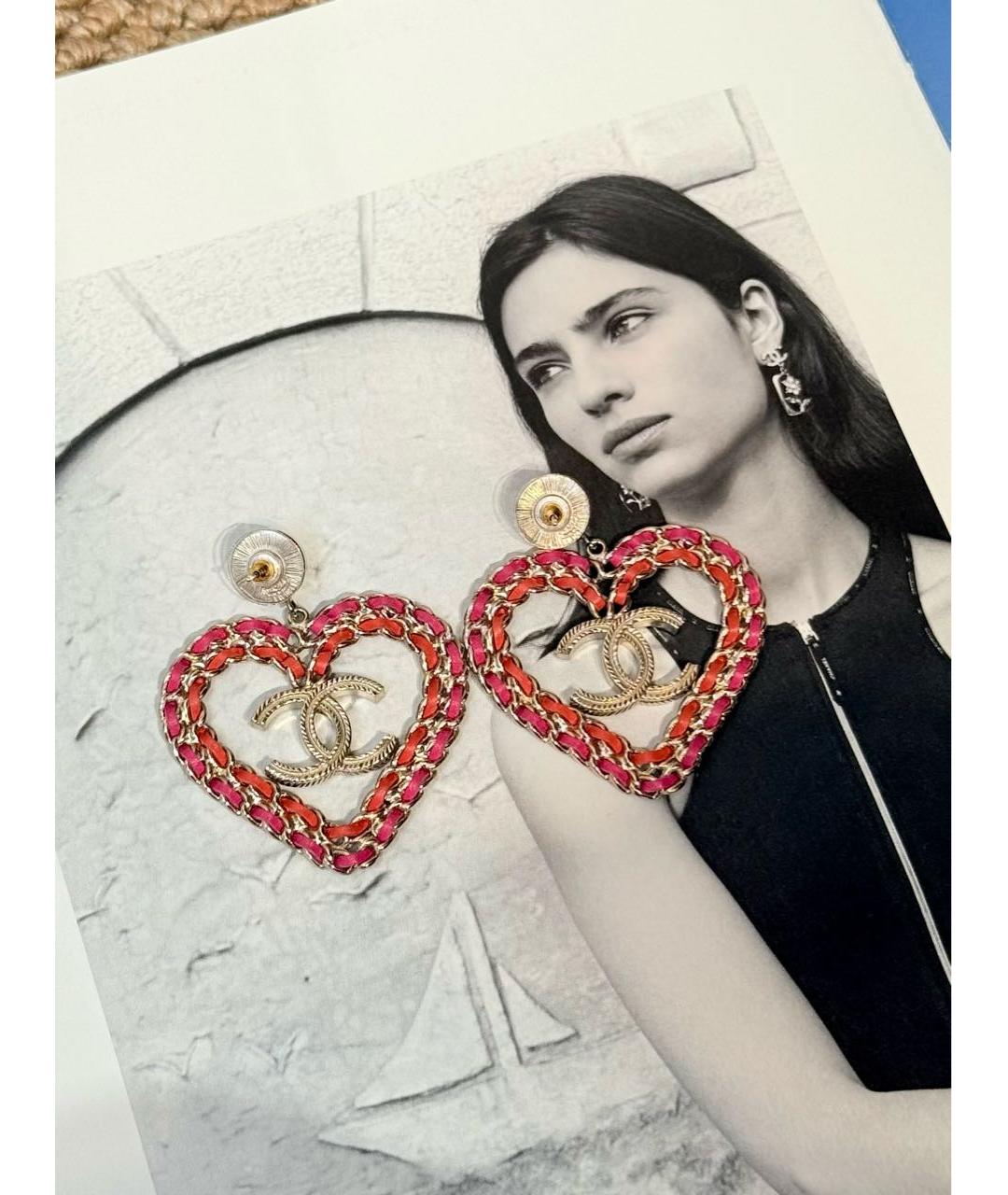 CHANEL Красные серьги, фото 3