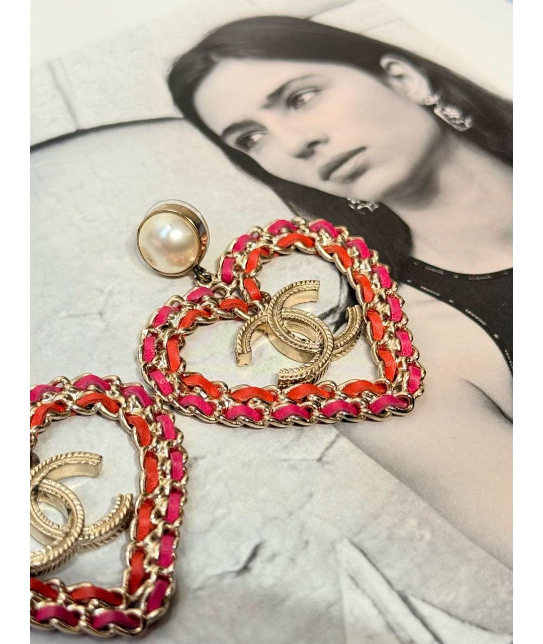 CHANEL Красные серьги, фото 2