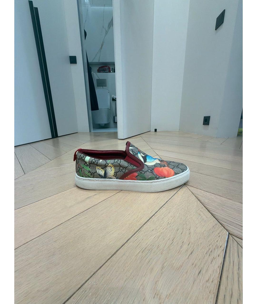 GUCCI Бежевые слипоны, фото 5