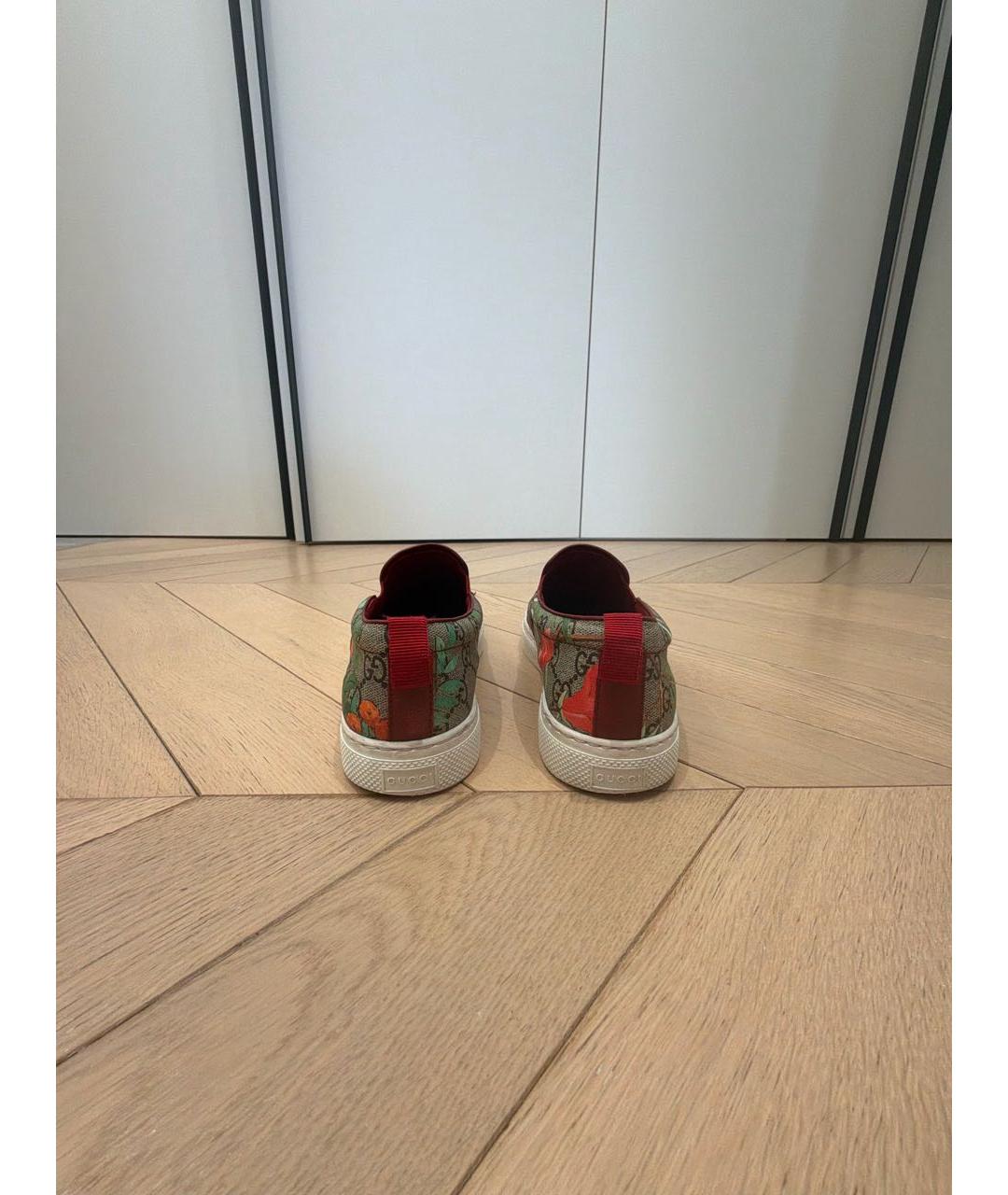 GUCCI Бежевые слипоны, фото 4