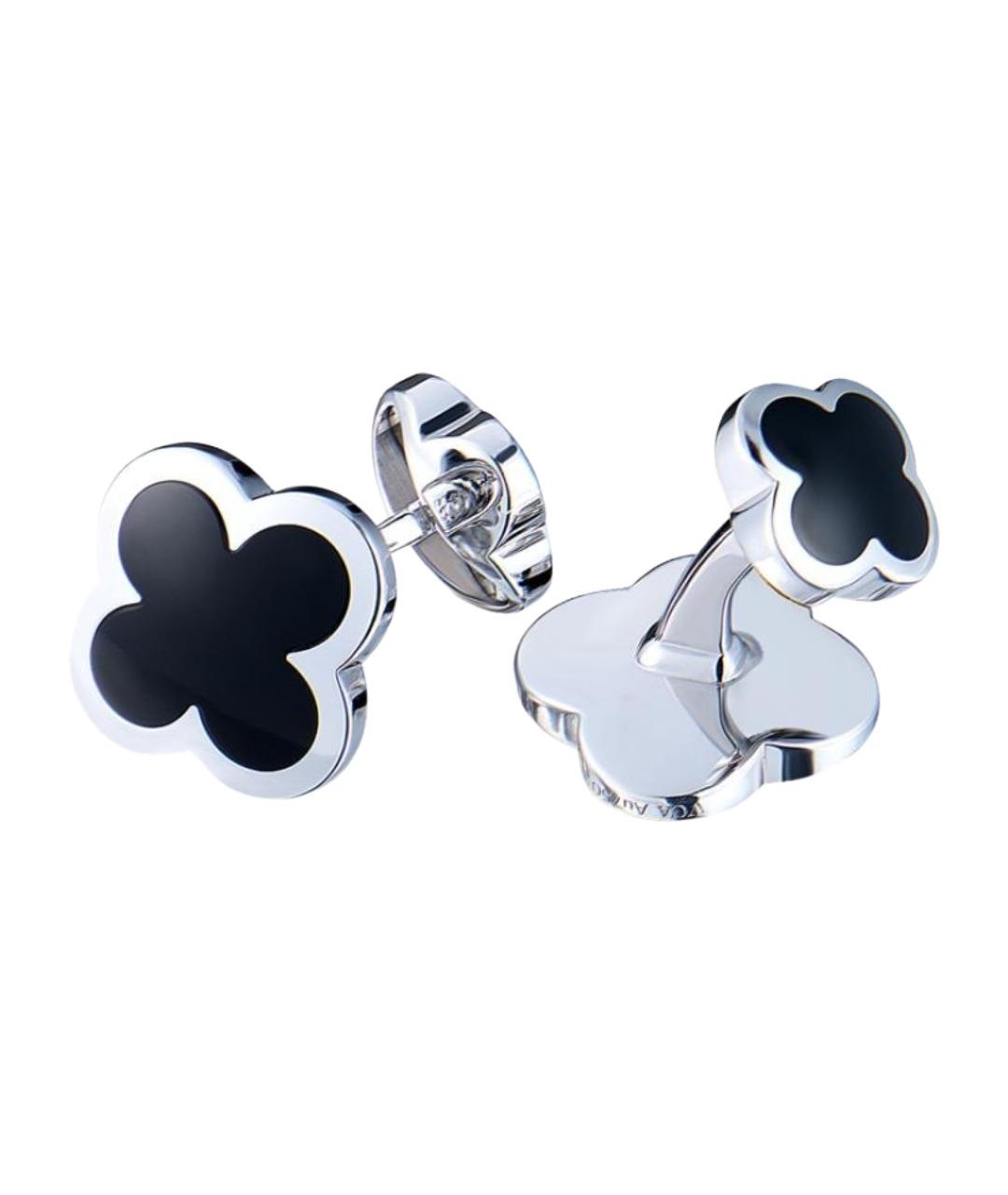 VAN CLEEF & ARPELS Черные запонки из белого золота, фото 1