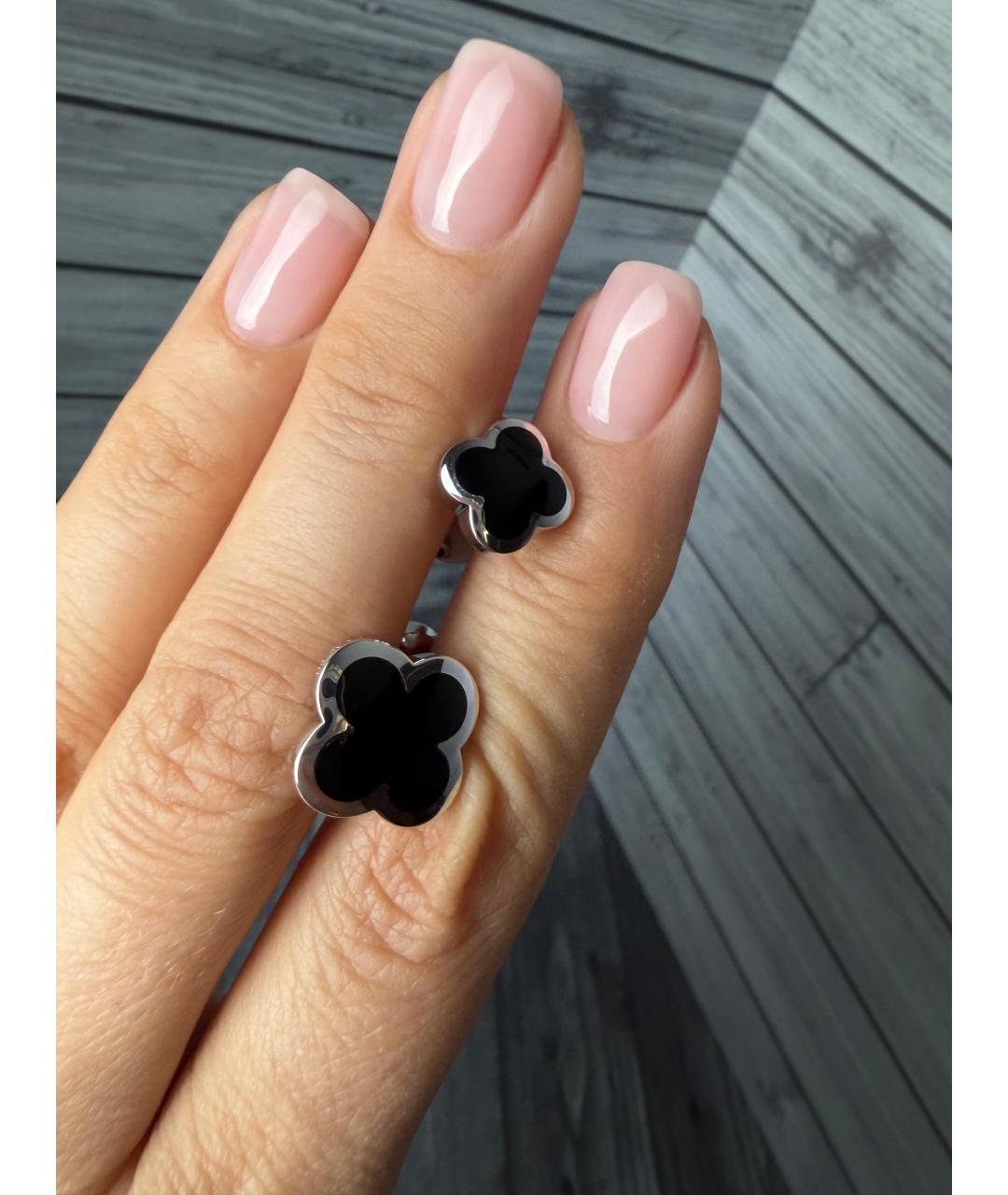 VAN CLEEF & ARPELS Черные запонки из белого золота, фото 2