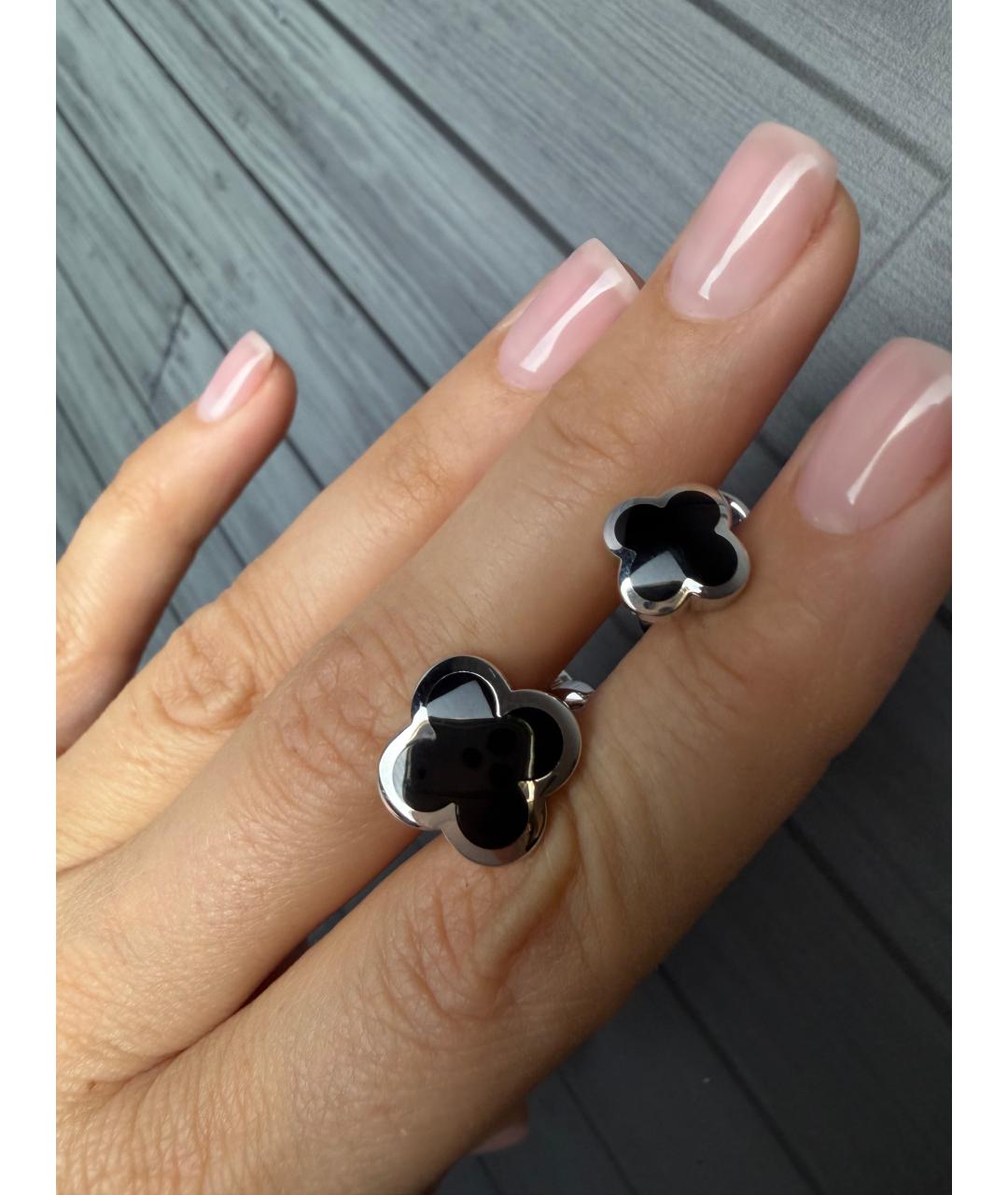 VAN CLEEF & ARPELS Черные запонки из белого золота, фото 3