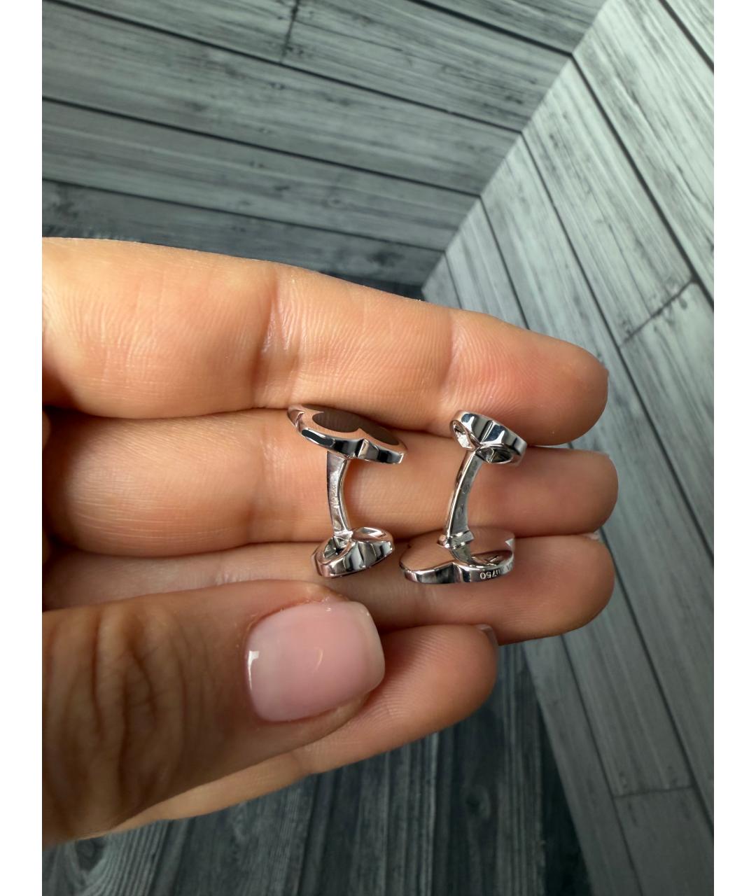 VAN CLEEF & ARPELS Черные запонки из белого золота, фото 5