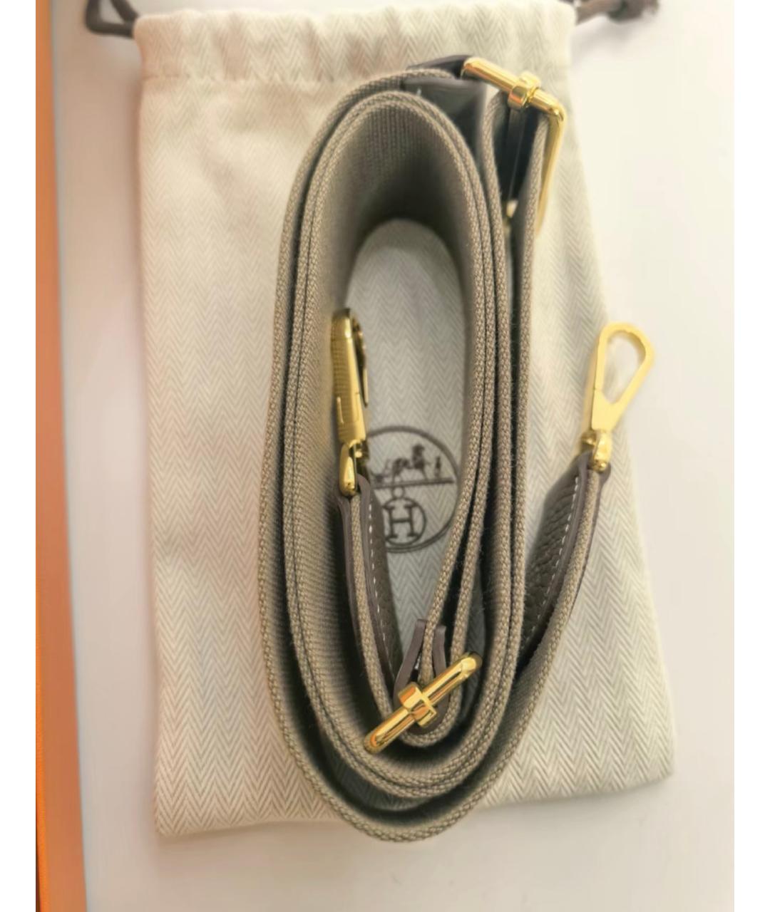 HERMES Коричневая кожаная сумка через плечо, фото 5