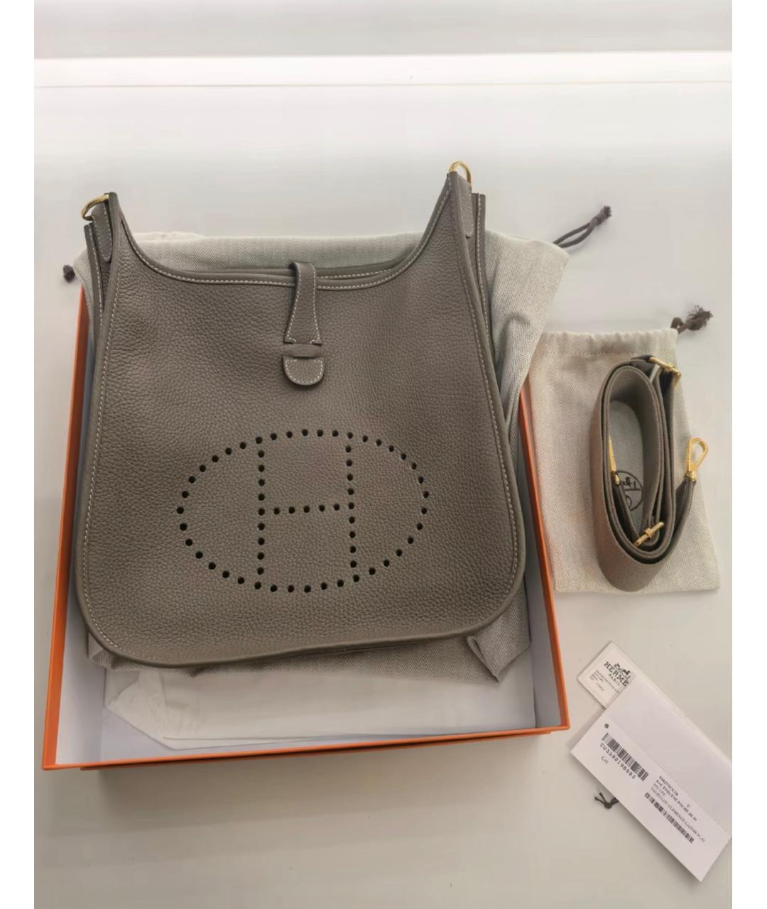 HERMES Коричневая кожаная сумка через плечо, фото 2