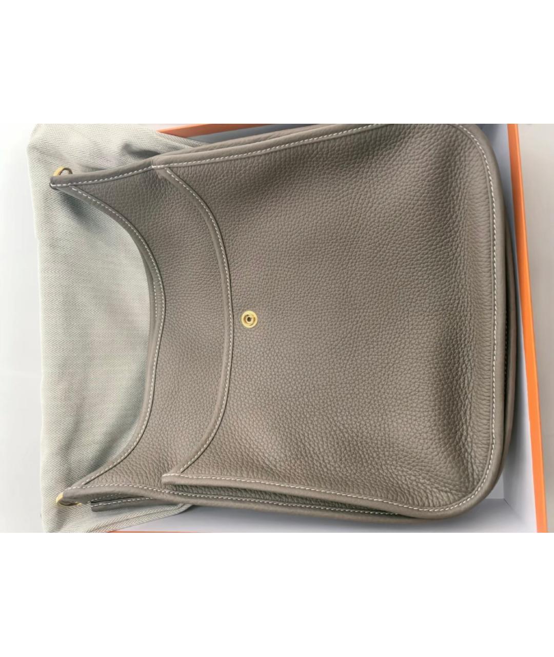 HERMES Коричневая кожаная сумка через плечо, фото 4