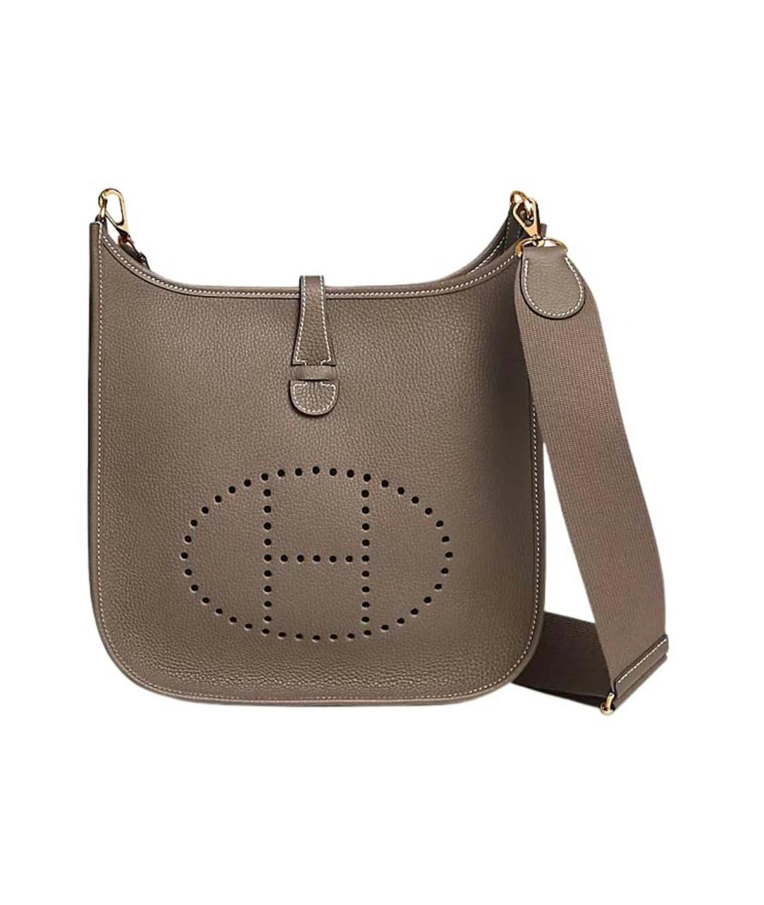 HERMES Коричневая кожаная сумка через плечо, фото 6