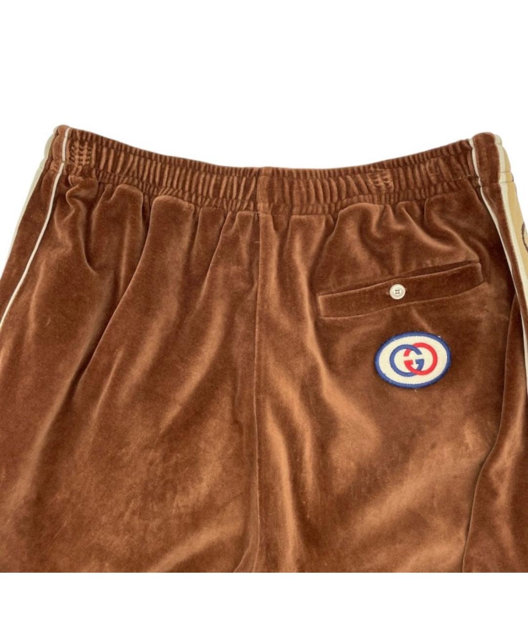 GUCCI Коричневый бархатный спортивный костюм, фото 3