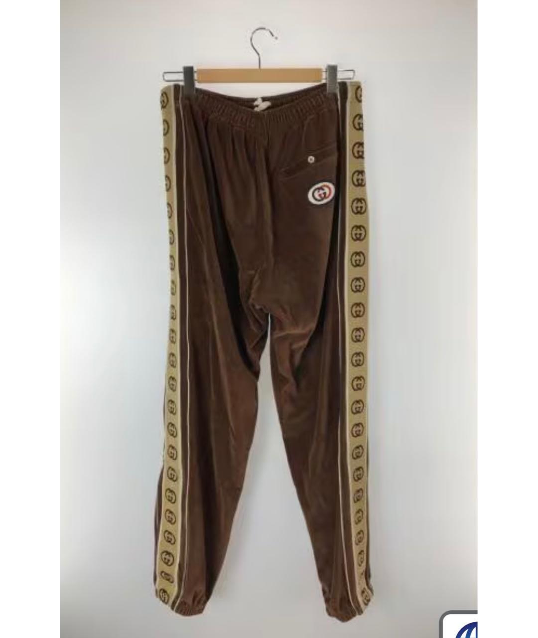 GUCCI Коричневый бархатный спортивный костюм, фото 2