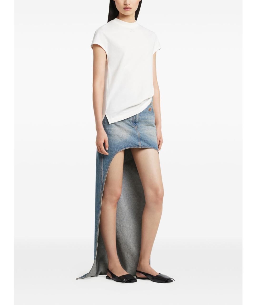 COURREGES Белая хлопковая футболка, фото 2