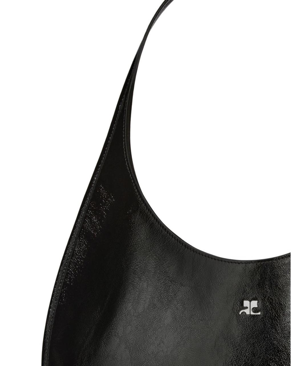 COURREGES Черная синтетическая сумка тоут, фото 2