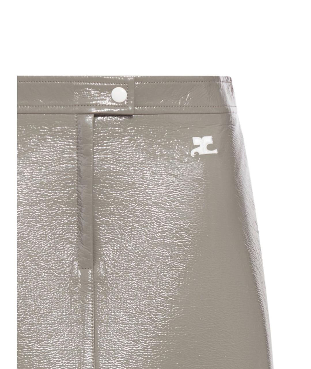 COURREGES Серая хлопковая юбка миди, фото 2