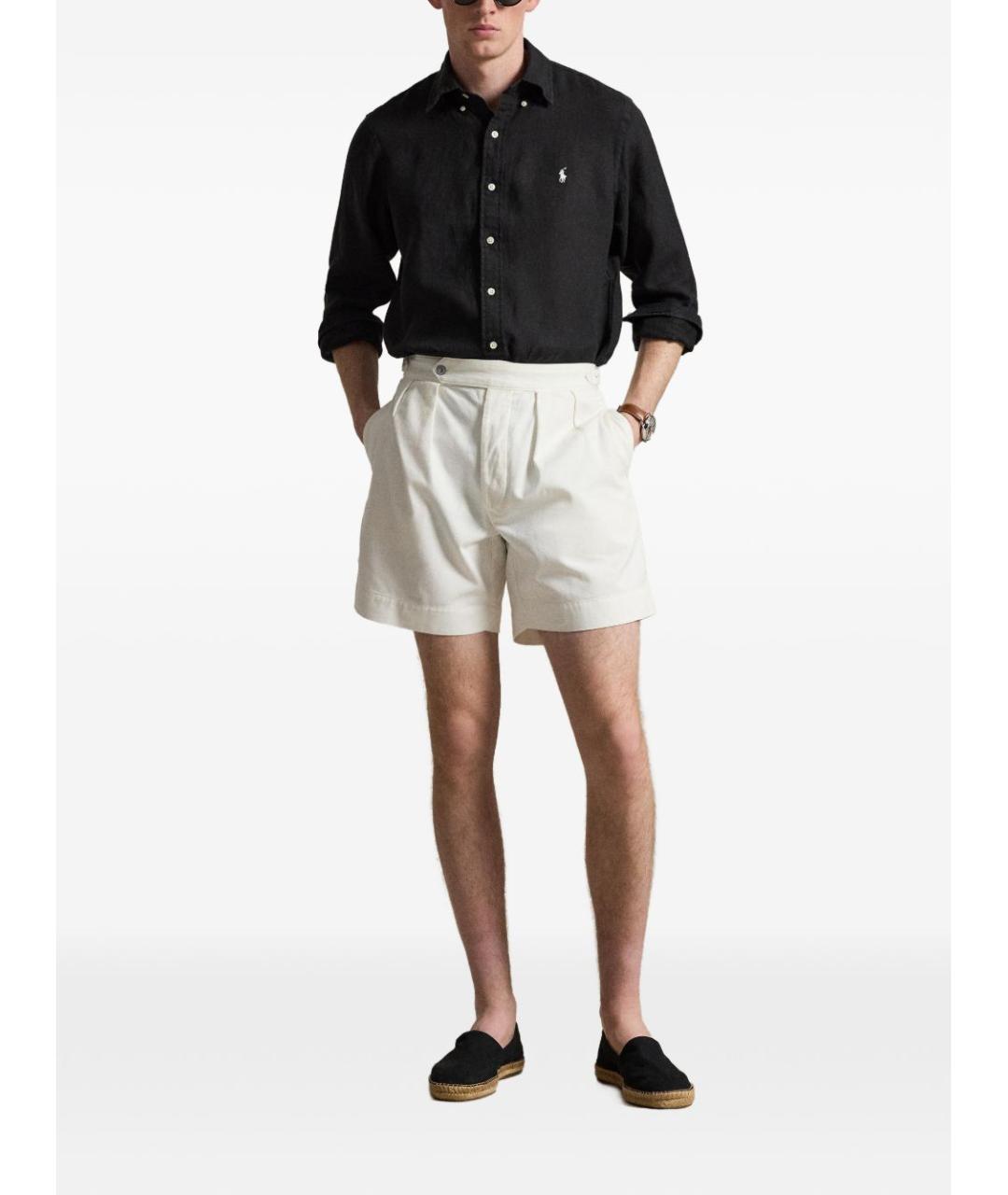 POLO RALPH LAUREN Черная льняная кэжуал рубашка, фото 4