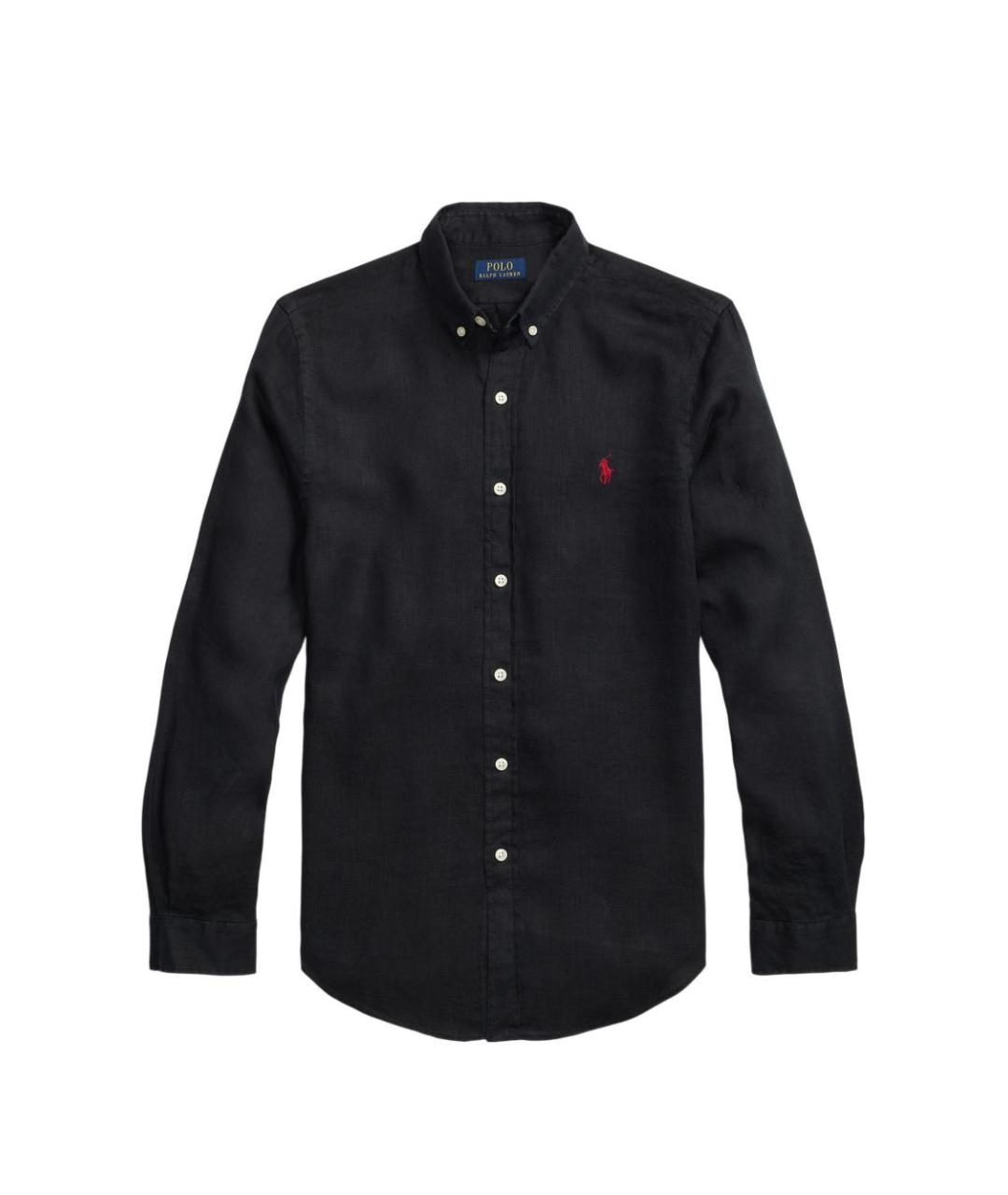 POLO RALPH LAUREN Черная льняная кэжуал рубашка, фото 1