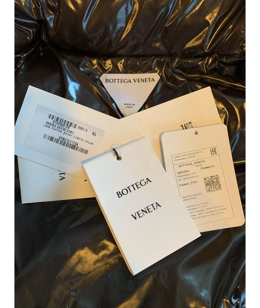 BOTTEGA VENETA Черный полиамидовый пуховик, фото 4