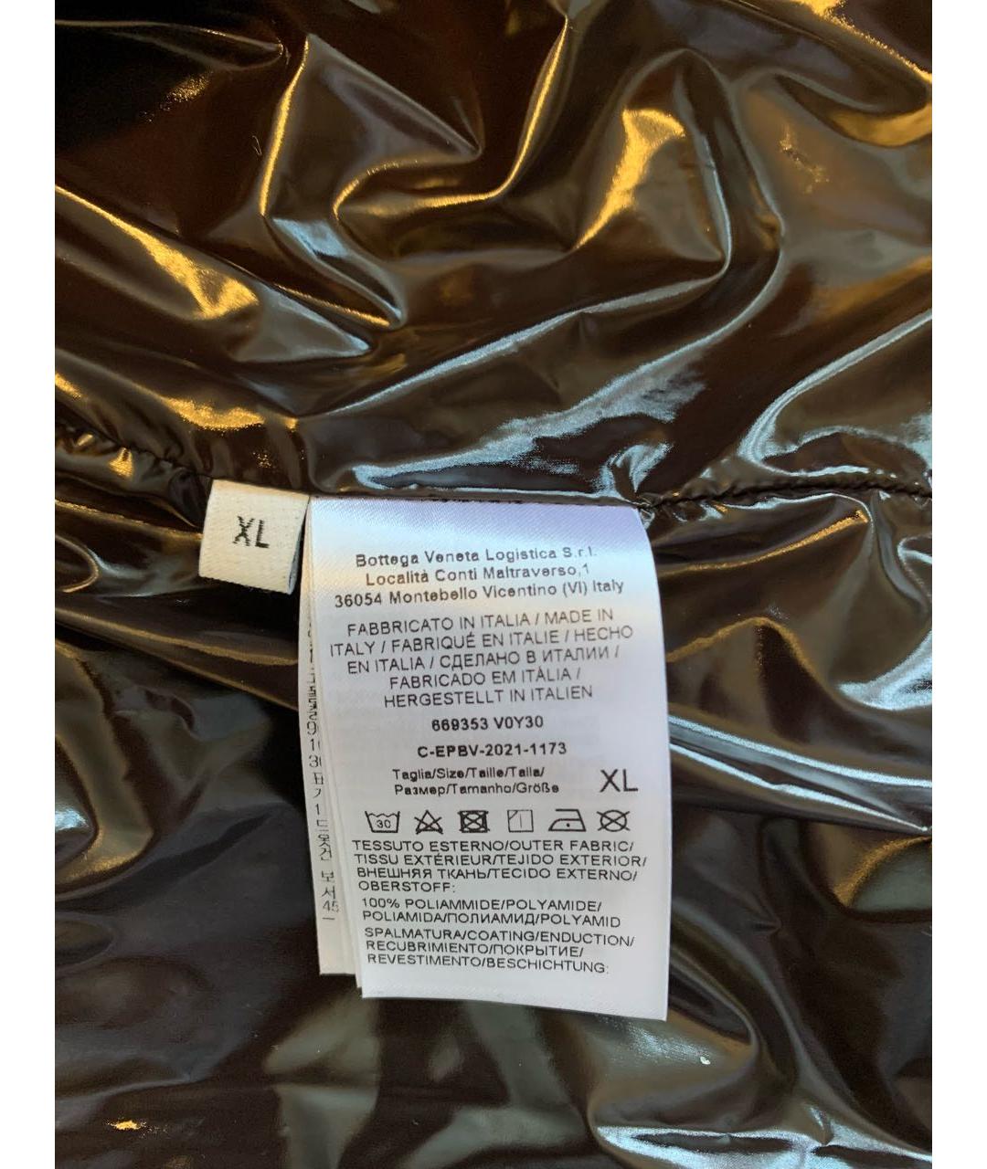 BOTTEGA VENETA Черный полиамидовый пуховик, фото 5